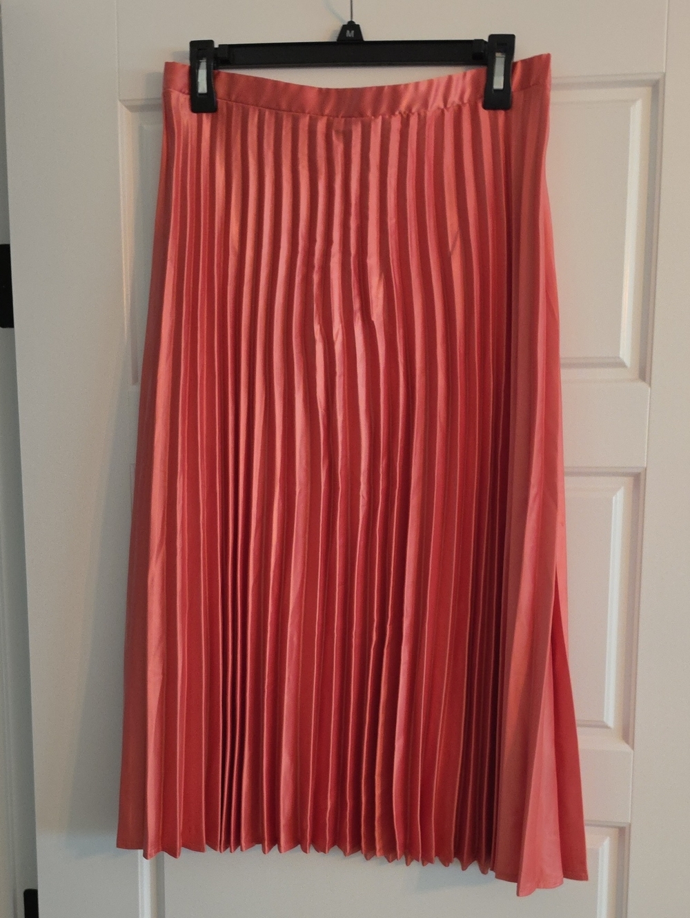 Haute Monde Coral Pleated Midi Skirt